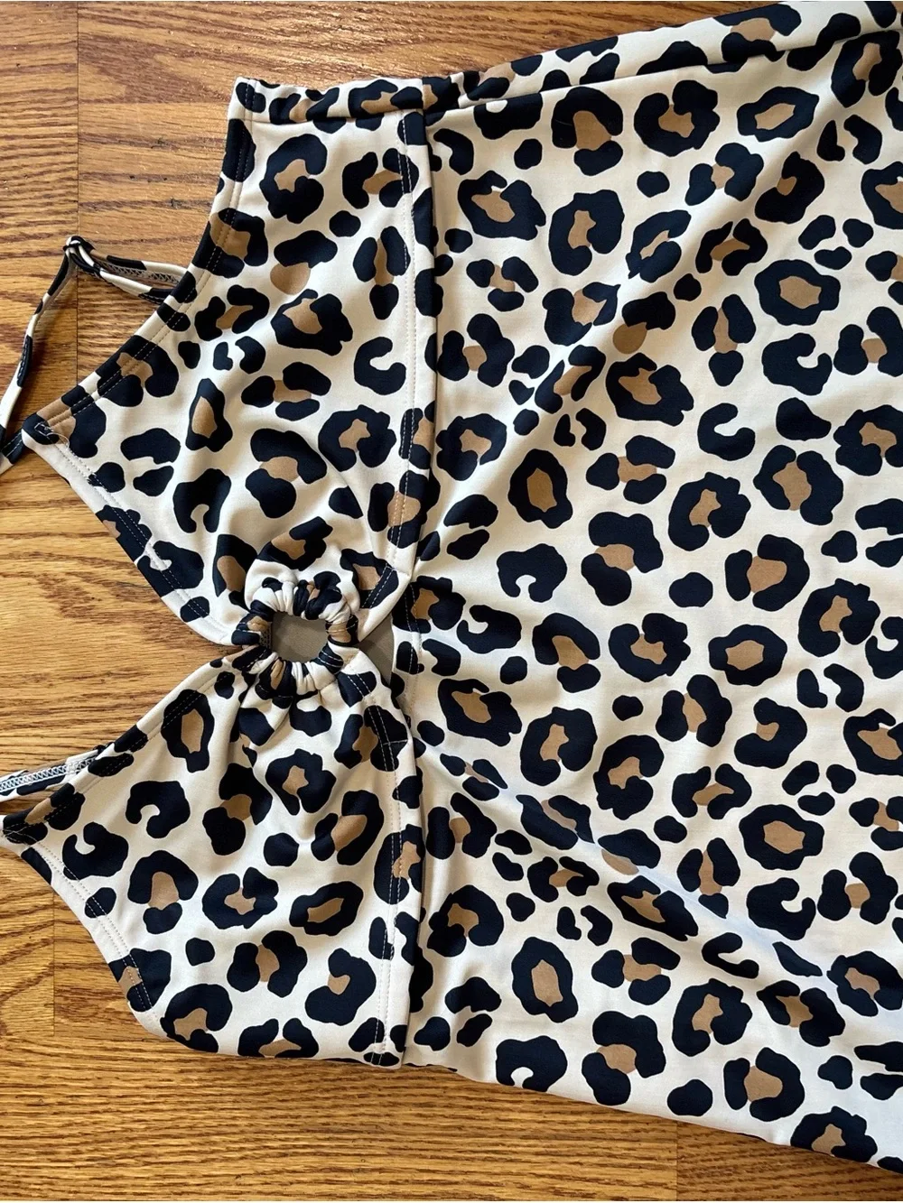 Sugar & Jade two piece swimsuit XL 16/18 tankini leopard print animal print